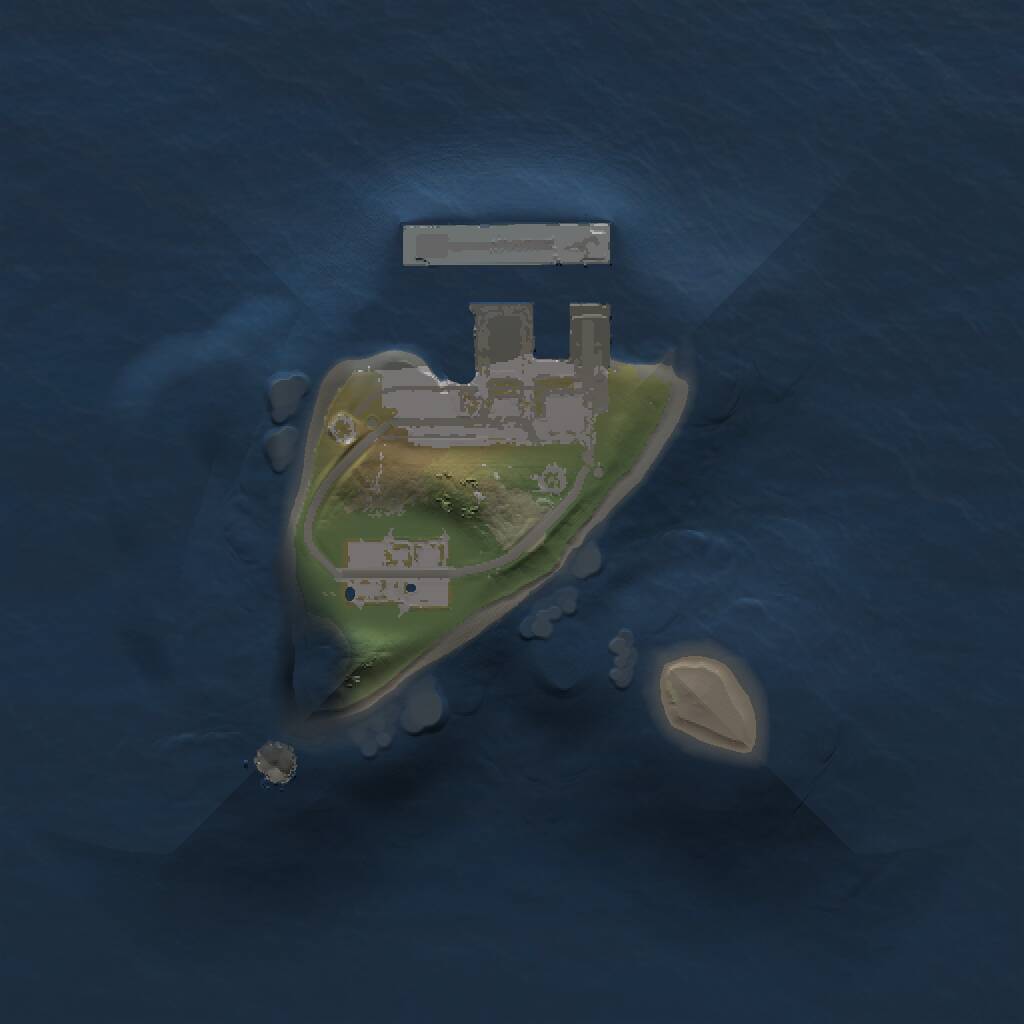 Rust Map: Procedural Map, Size: 1000, Seed: 1071305548, 2 Monuments