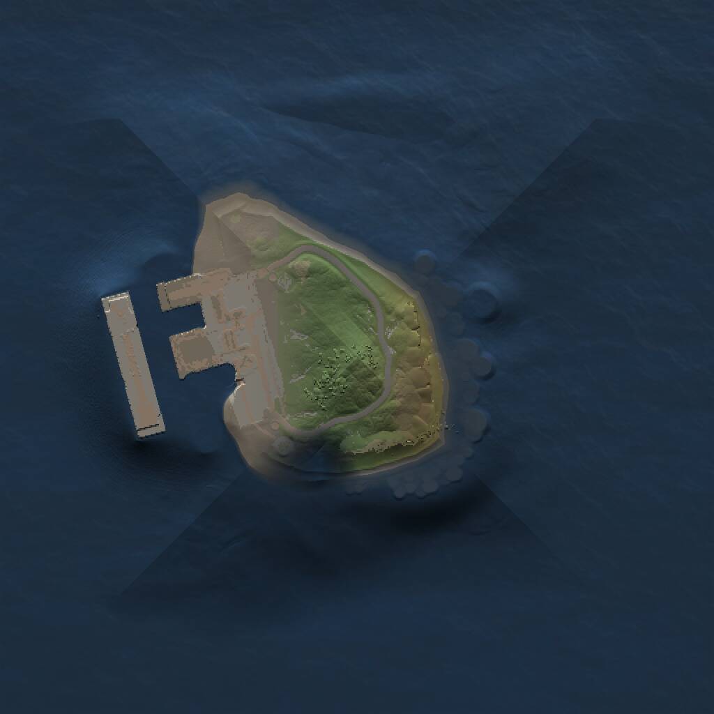 Rust Map: Procedural Map, Size: 1000, Seed: 901104360, 2 Monuments