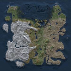 Thumbnail Rust Map: Procedural Map, Size: 4500, Seed: 1172377823, 17 Monuments