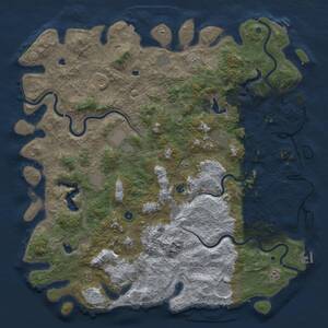 Thumbnail Rust Map: Procedural Map, Size: 6000, Seed: 1211614156, 17 Monuments