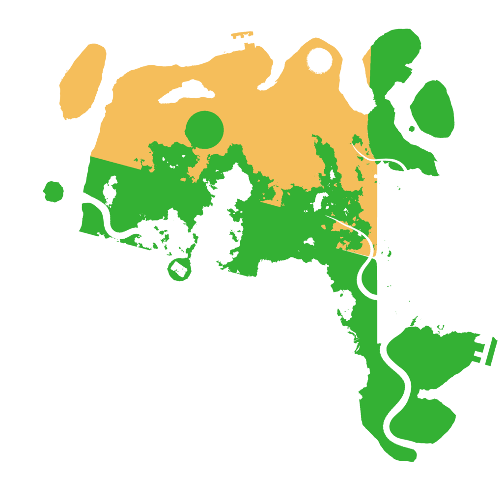Biome Rust Map: Procedural Map, Size: 3500, Seed: 165553