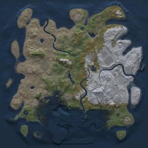 Thumbnail Rust Map: Procedural Map, Size: 4500, Seed: 1597320859, 16 Monuments