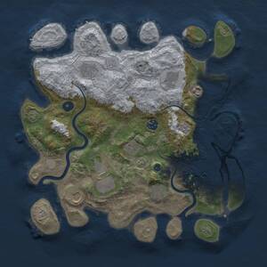 Thumbnail Rust Map: Procedural Map, Size: 3750, Seed: 11122025, 13 Monuments