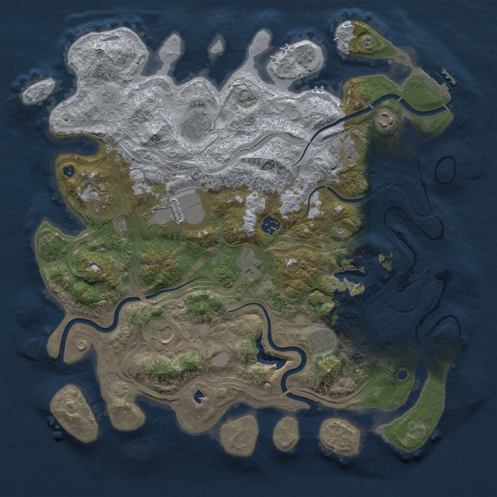 Rust Map: Procedural Map, Size: 4250, Seed: 11122025, 15 Monuments