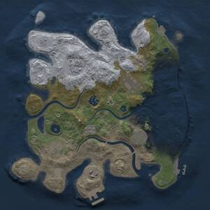Thumbnail Rust Map: Procedural Map, Size: 3250, Seed: 778179202, 13 Monuments