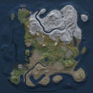 Thumbnail Rust Map: Procedural Map, Size: 3500, Seed: 1179150025, 15 Monuments
