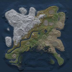 Thumbnail Rust Map: Procedural Map, Size: 3500, Seed: 637784114, 14 Monuments