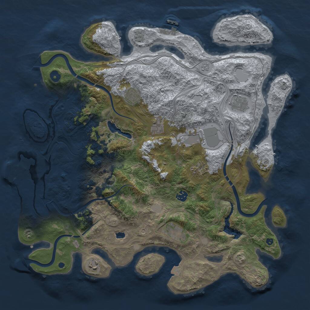 Rust Map: Procedural Map, Size: 4250, Seed: 84371108, 15 Monuments