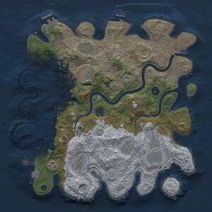 Thumbnail Rust Map: Procedural Map, Size: 3750, Seed: 1291439019, 15 Monuments