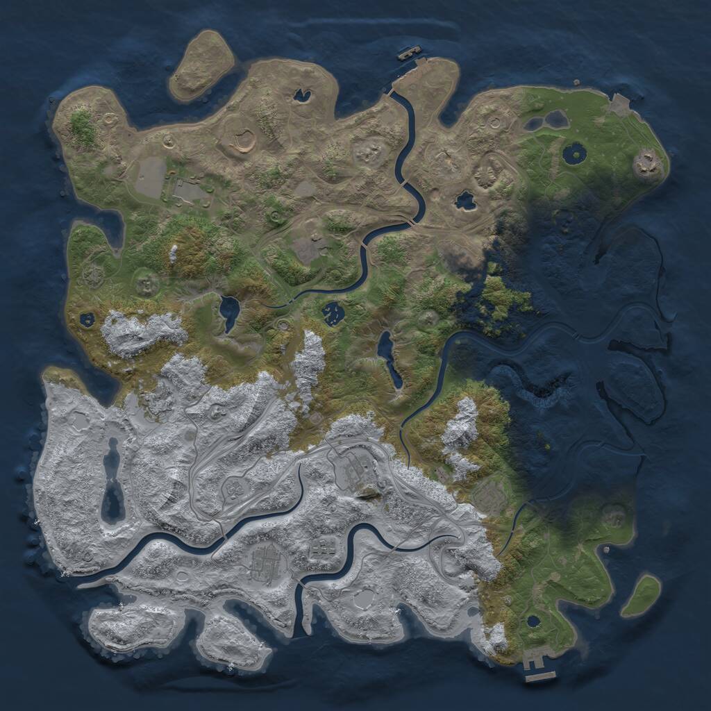 Rust Map: Procedural Map, Size: 4750, Seed: 2047041896, 17 Monuments