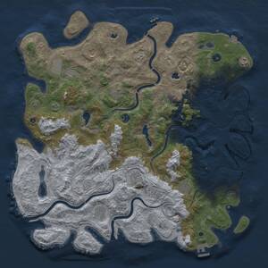 Thumbnail Rust Map: Procedural Map, Size: 4750, Seed: 2047041896, 17 Monuments