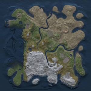 Thumbnail Rust Map: Procedural Map, Size: 3751, Seed: 8675309, 15 Monuments