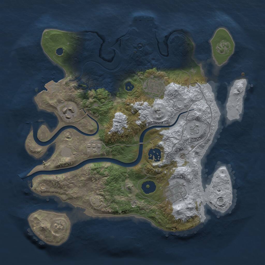 Rust Map: Procedural Map, Size: 2950, Seed: 1654032427, 10 Monuments