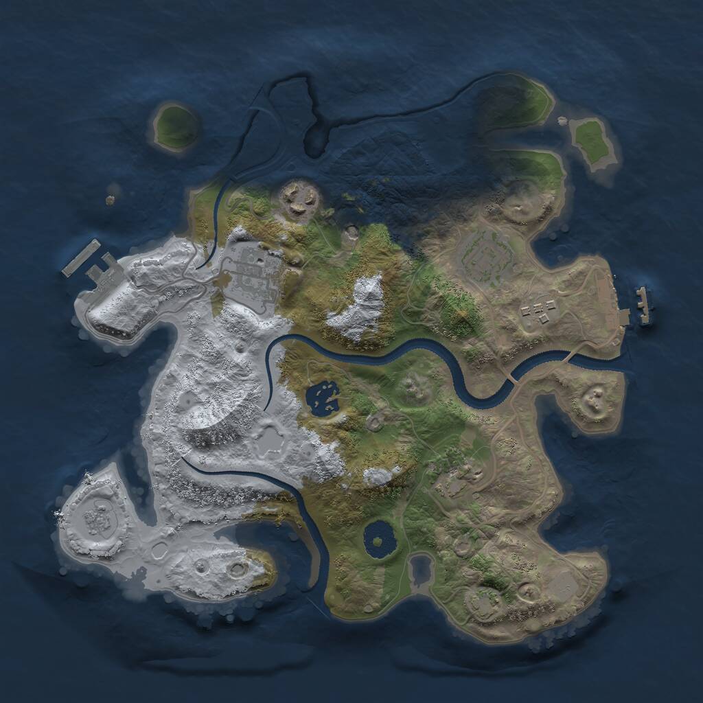 Rust Map: Procedural Map, Size: 3000, Seed: 699210082, 12 Monuments