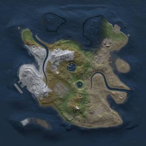 Thumbnail Rust Map: Procedural Map, Size: 2500, Seed: 25304007, 7 Monuments