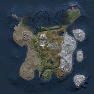 Thumbnail Rust Map: Procedural Map, Size: 2500, Seed: 49089685, 8 Monuments
