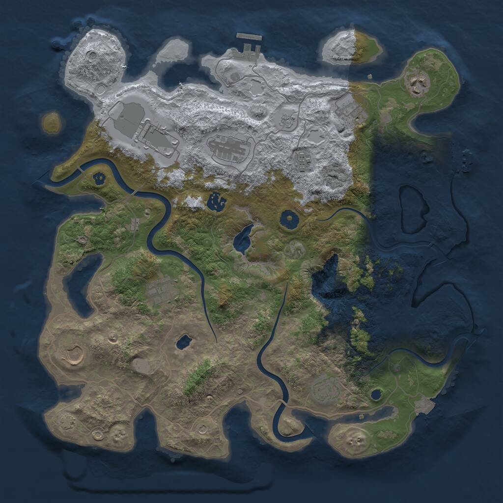 Rust Map: Procedural Map, Size: 4000, Seed: 12365167, 15 Monuments