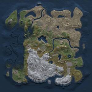 Thumbnail Rust Map: Procedural Map, Size: 4000, Seed: 1163783563, 14 Monuments