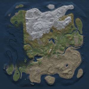 Thumbnail Rust Map: Procedural Map, Size: 4250, Seed: 260256128, 16 Monuments