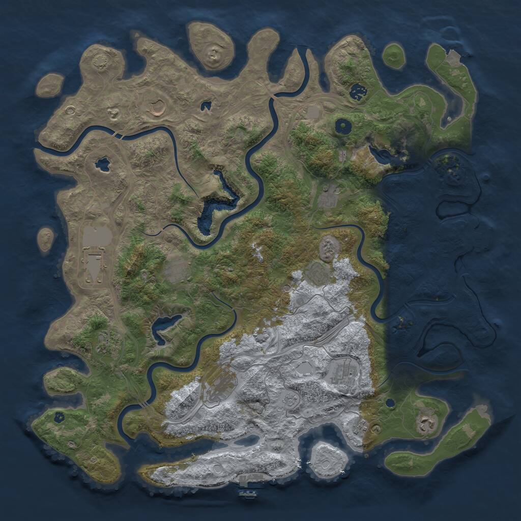 Rust Map: Procedural Map, Size: 4750, Seed: 12122025, 17 Monuments