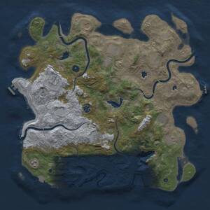 Thumbnail Rust Map: Procedural Map, Size: 4500, Seed: 412338125, 17 Monuments