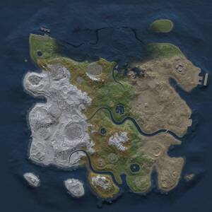 Thumbnail Rust Map: Procedural Map, Size: 3500, Seed: 1582284719, 14 Monuments
