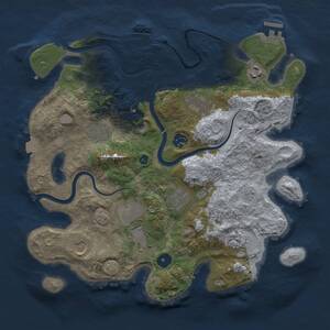 Thumbnail Rust Map: Procedural Map, Size: 3500, Seed: 584362367, 15 Monuments