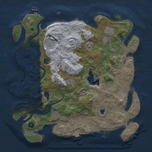 Thumbnail Rust Map: Procedural Map, Size: 4000, Seed: 427974208, 16 Monuments