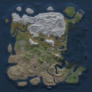 Thumbnail Rust Map: Procedural Map, Size: 4000, Seed: 1030337532, 14 Monuments