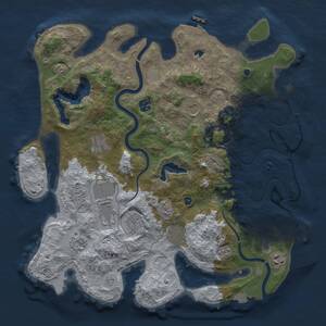 Thumbnail Rust Map: Procedural Map, Size: 4000, Seed: 300178151, 15 Monuments