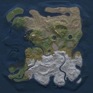 Thumbnail Rust Map: Procedural Map, Size: 3700, Seed: 1906423346, 14 Monuments