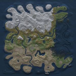 Thumbnail Rust Map: Procedural Map, Size: 4500, Seed: 475264428, 17 Monuments