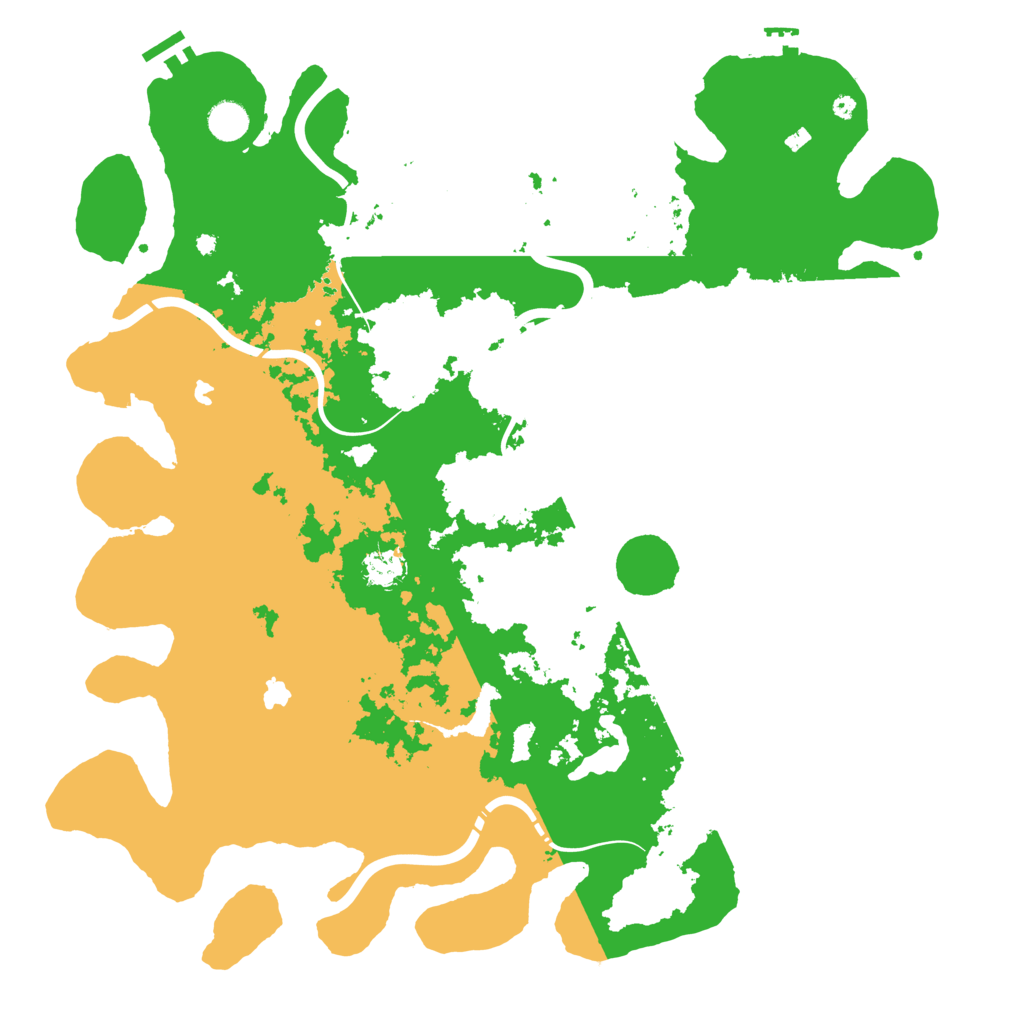 Biome Rust Map: Procedural Map, Size: 4500, Seed: 7532