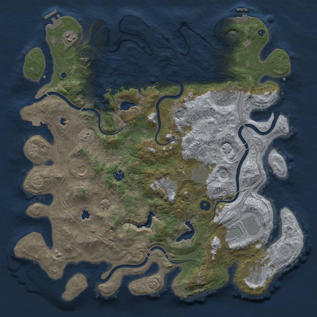 Rust Map: Procedural Map, Size: 4500, Seed: 7532, 15 Monuments