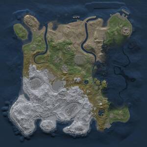 Thumbnail Rust Map: Procedural Map, Size: 3500, Seed: 809701493, 15 Monuments
