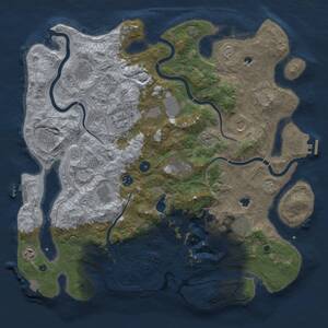 Thumbnail Rust Map: Procedural Map, Size: 4500, Seed: 398041800, 17 Monuments