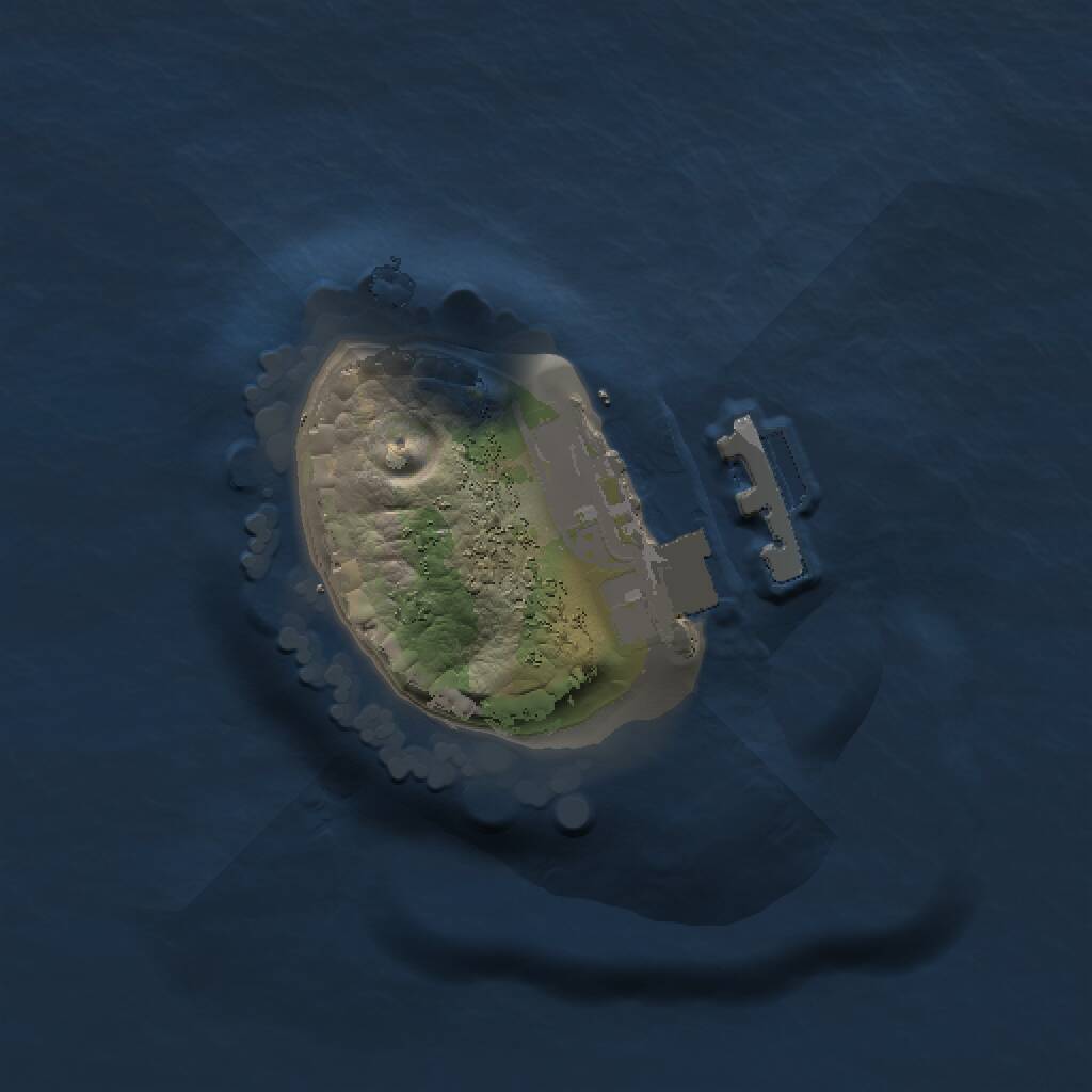 Rust Map: Procedural Map, Size: 1000, Seed: 1000487518, 2 Monuments