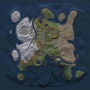 Thumbnail Rust Map: Procedural Map, Size: 3000, Seed: 351206430, 9 Monuments