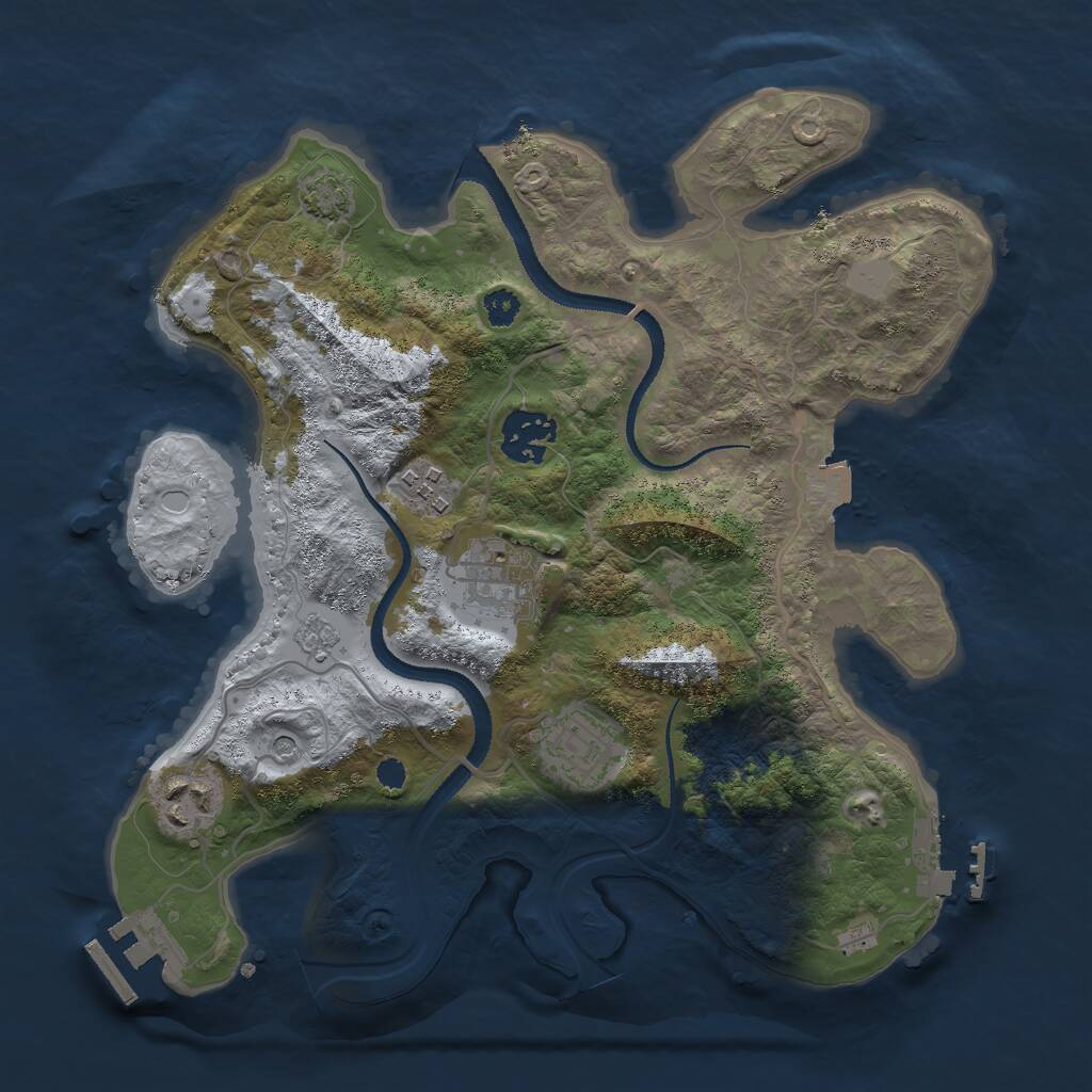 Rust Map: Procedural Map, Size: 3000, Seed: 12340311, 11 Monuments