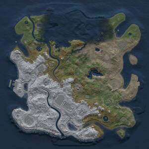 Thumbnail Rust Map: Procedural Map, Size: 4000, Seed: 118025320, 16 Monuments