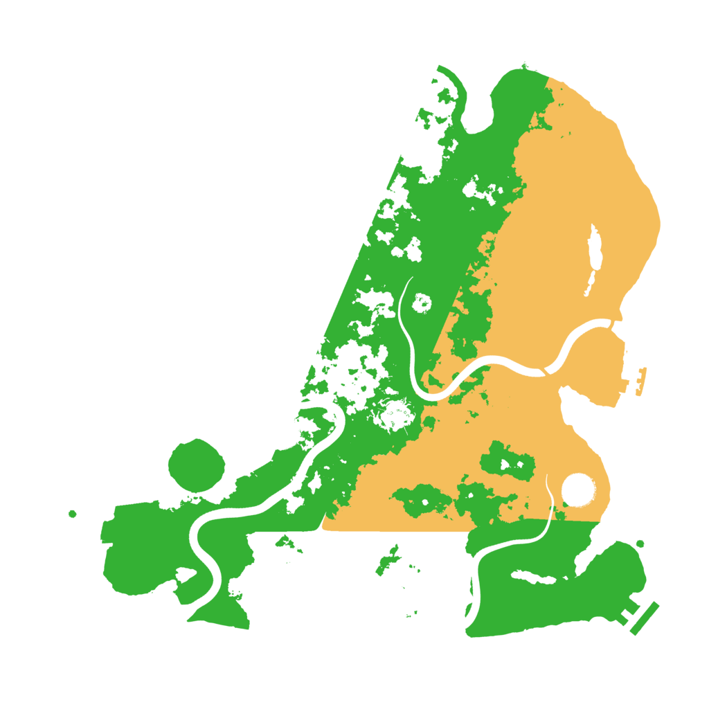 Biome Rust Map: Procedural Map, Size: 3700, Seed: 142223373