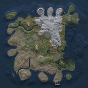 Thumbnail Rust Map: Procedural Map, Size: 3700, Seed: 501377853, 14 Monuments