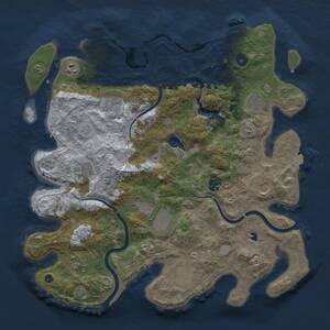 Thumbnail Rust Map: Procedural Map, Size: 4000, Seed: 45681, 16 Monuments