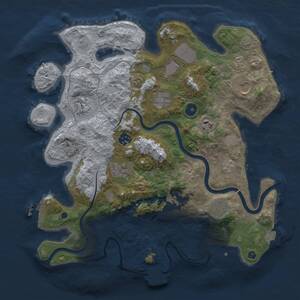 Thumbnail Rust Map: Procedural Map, Size: 3750, Seed: 44892017, 16 Monuments