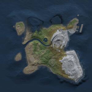 Thumbnail Rust Map: Procedural Map, Size: 2200, Seed: 84000334, 5 Monuments