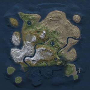 Thumbnail Rust Map: Procedural Map, Size: 3000, Seed: 101589929, 10 Monuments
