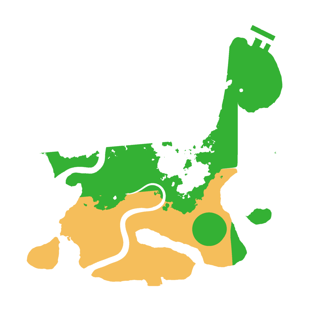 Biome Rust Map: Procedural Map, Size: 2500, Seed: 421294251