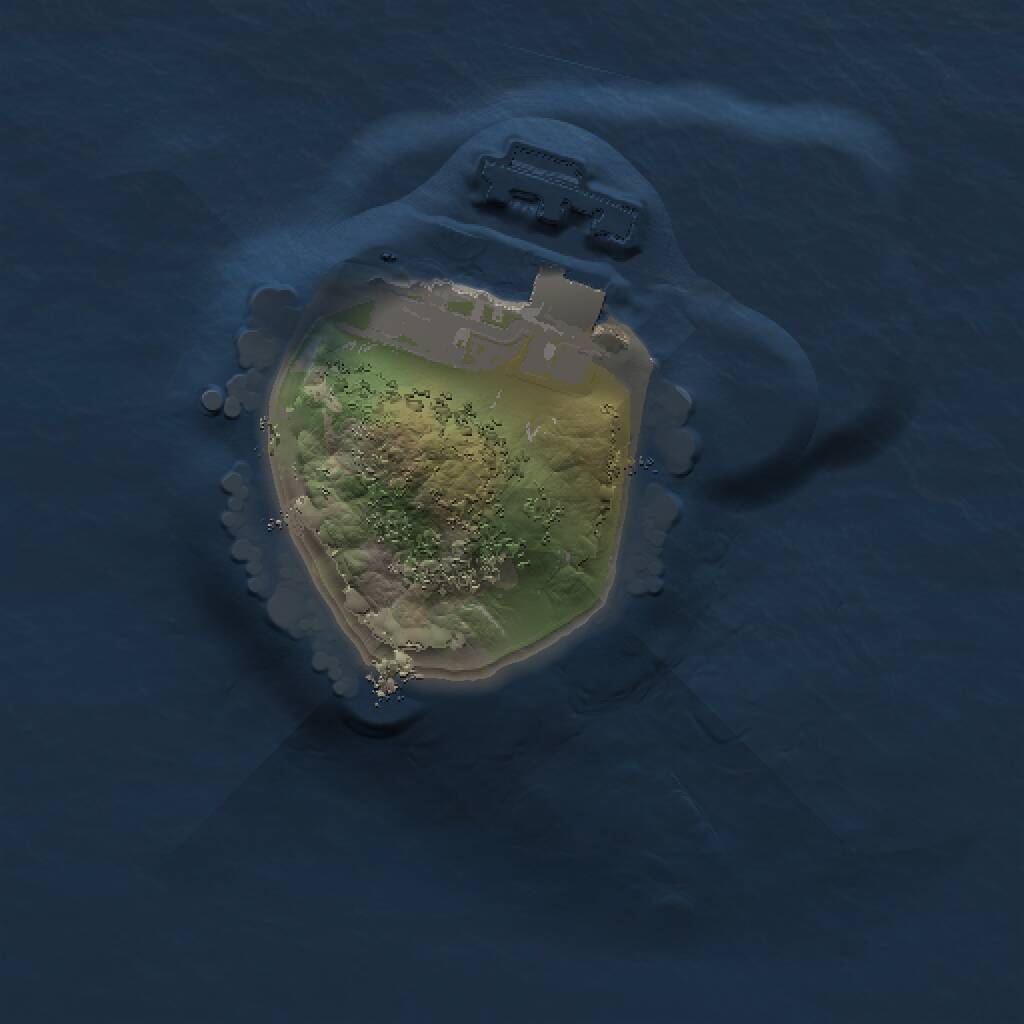 Rust Map: Procedural Map, Size: 1000, Seed: 1028558642, 2 Monuments