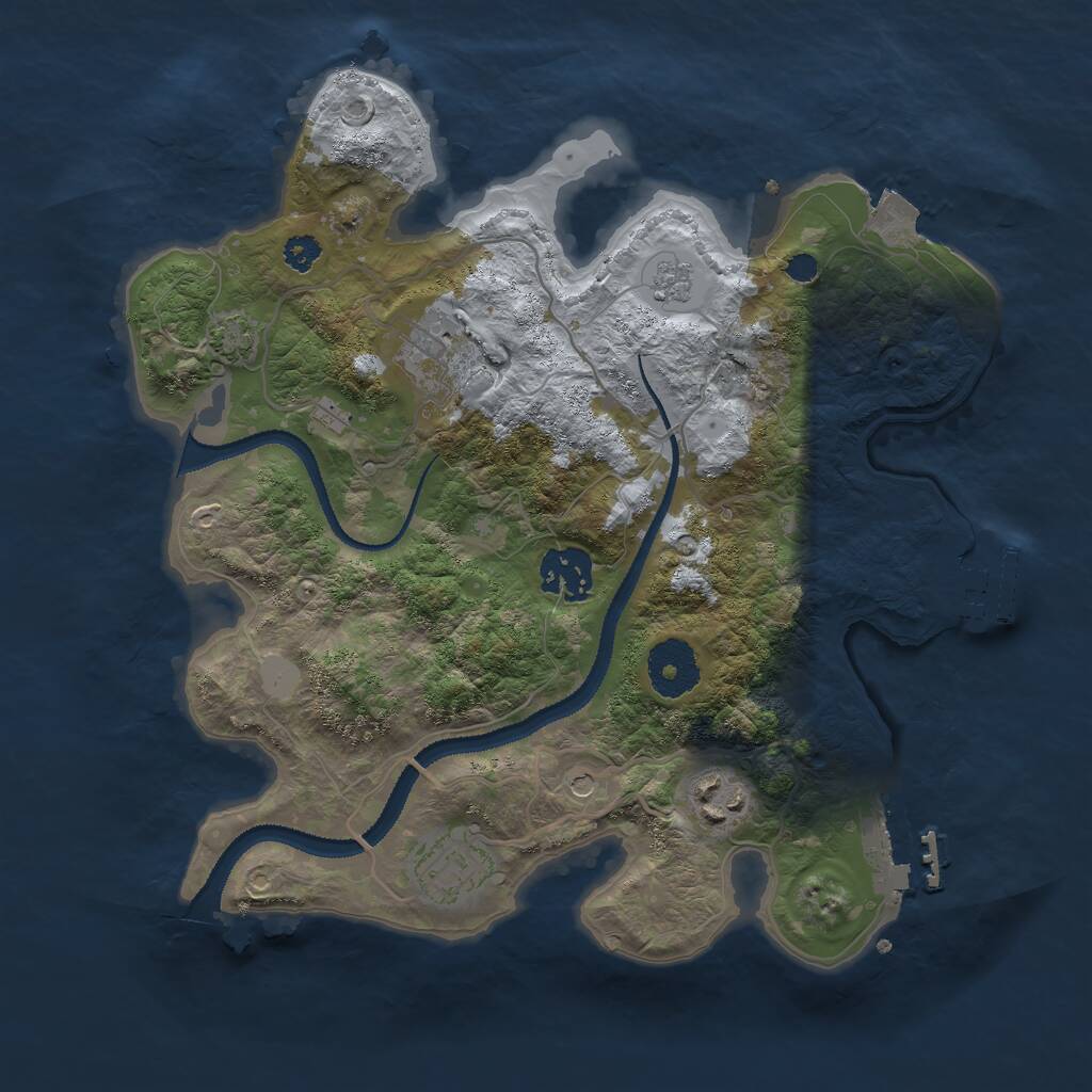 Rust Map: Procedural Map, Size: 3000, Seed: 459556229, 10 Monuments