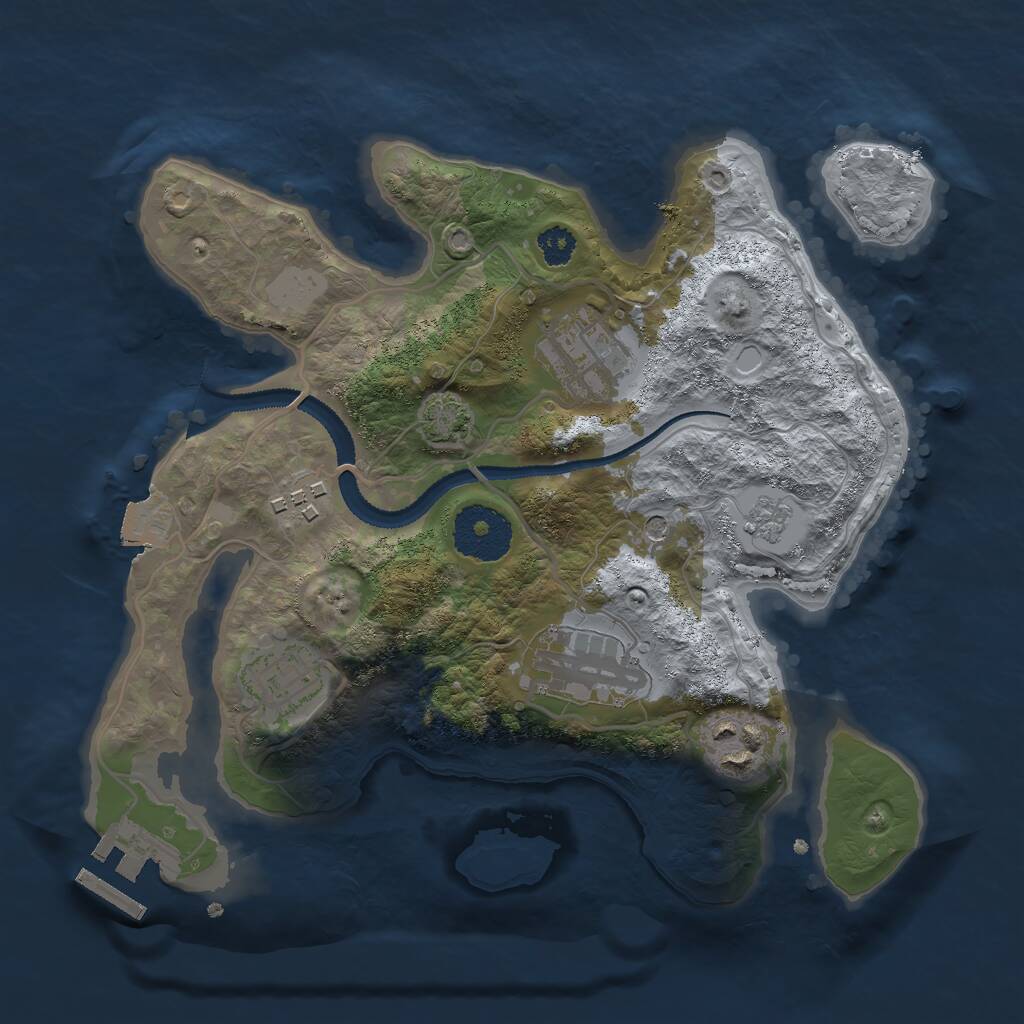 Rust Map: Procedural Map, Size: 2700, Seed: 1765540913, 10 Monuments